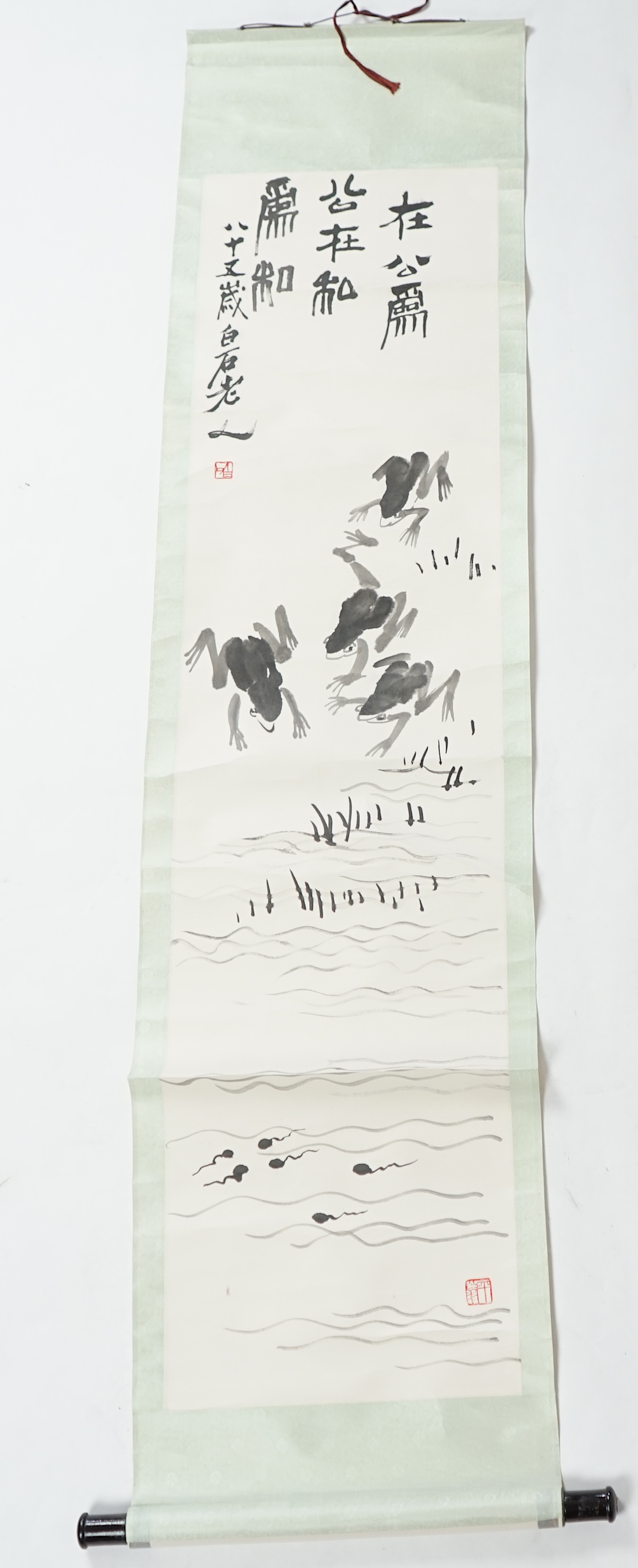 Three Chinese scroll paintings, 19th/20th century